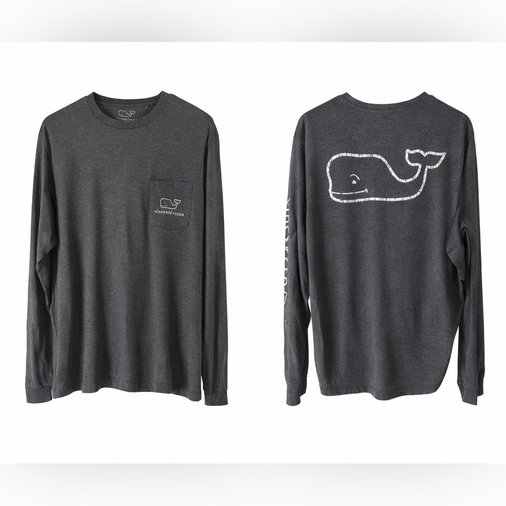 Vineyard Vines Distressed Men’s Long Sleeve Tee Shirt  Medium